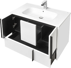 Акватон Тумба с раковиной Ривьера 80 белая матовая – фотография-2